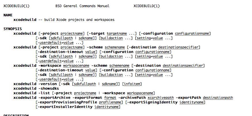 xcodebuild